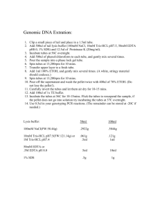 Genomic DNA Extration: