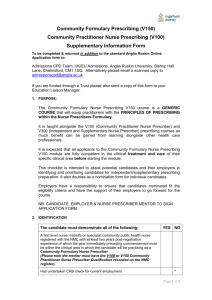 V100 & V150 Supplementary Information Form