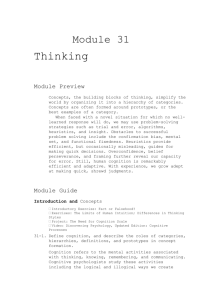 Module 31 Thinking Module Preview Concepts, the building blocks