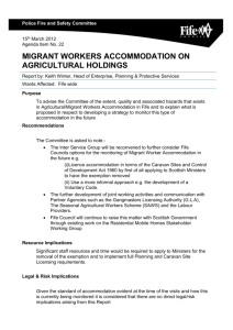 Migrant Worker Accommodation On Agricultural Holdings