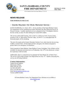 7-8-2013 Granite Mountain Hotshot Memorial news release