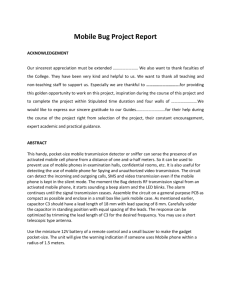 Mobile Bug Project Report