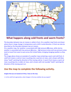 What Happens Along Cold/Warm Fronts - Junction Hill C