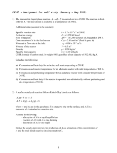 CP303 – Assignment for self study (January – May 2012)