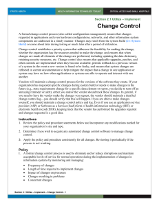 Change Control doc