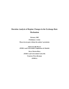 Duration Analysis of Regime Changes in the Exchange Rate