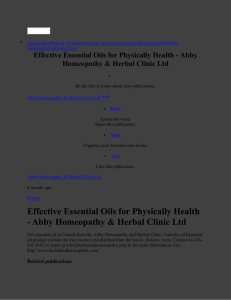 Effective Essential Oils for Physically Health
