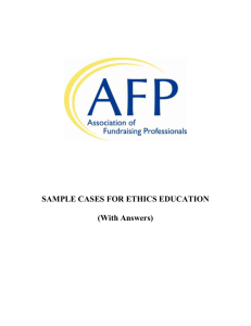 AFP Sample Cases for Ethics Education