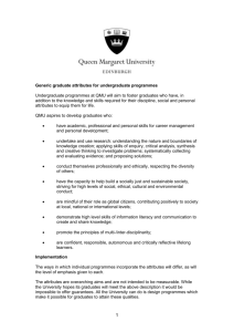 QMU: graduate attributes