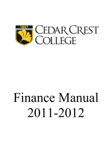 Finance Manual - Cedar Crest College