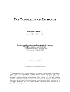 The Complexity of Exchange