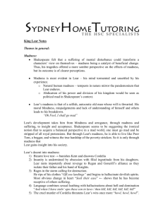 King Lear Notes - Sydney Home Tutoring