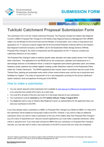 Tukituki Catchment Proposal Submission FormWORD