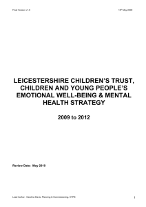 Leicestershire Children`s Trust, Children and Young People`s