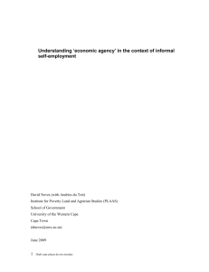 `economic agency` in the context of informal self