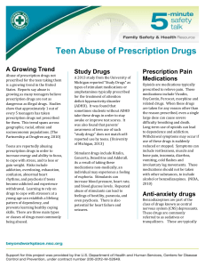 Teen Prescription Drug Abuse Safety Talk
