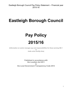Pay Policy Statement 2015/16