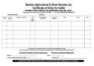 Bandon Agricultural & Show Society Ltd