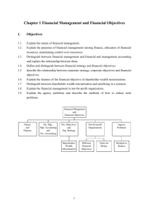 Chapter 1 Financial Management and Financial Objectives