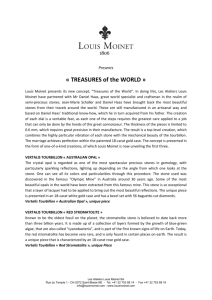 Presents « TREASURES of the WORLD » Louis Moinet presents its