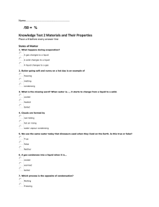 Knowledge Test 2 Materials and Their Properties