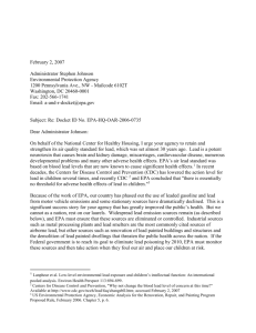 Letter from Jonathan Wilson to Administrator Stephen Johnson