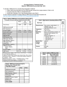 2014 TRIPS Calculations from Neonatal Transport Form