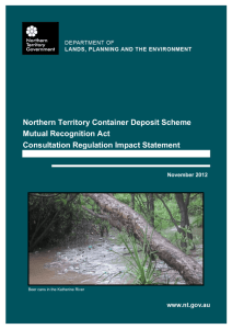 Northern Territory Container Deposit Scheme Mutual Recognition