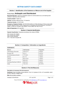 A & D New Formula MSDS Datasheet 1