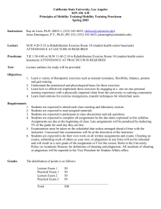 Kinesiology 436 A/B - California State University, Los Angeles