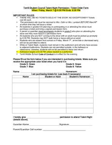 Talent Night Permission Form/ Ticket Order Form