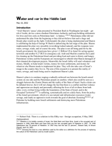 Water and war in the Middle East