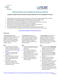 UCSF Urologic Oncology Data Sets: Checklist for Submitting