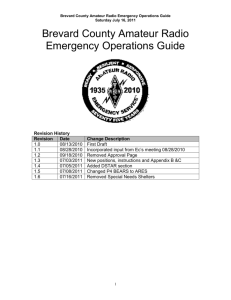 Emergency Operations Guide - Indian River Amateur Radio Club