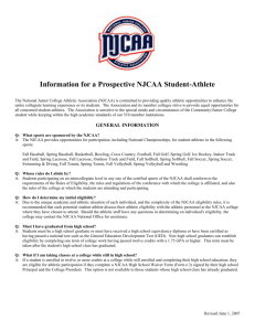Prospective NJCAA Student Athlete Info