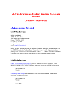 LSA Resources - University of Michigan