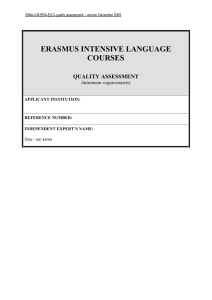 ERASMUS INTENSIVE LANGUAGE COURSES