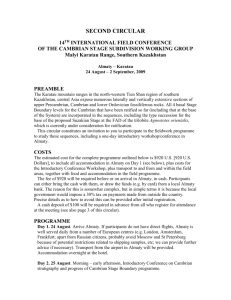SECOND CIRCULAR - International Commission on Stratigraphy