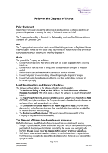 18 Policy on the Disposal of Sharps