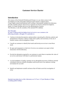Customer Service Charter - Forensic Science Laboratory