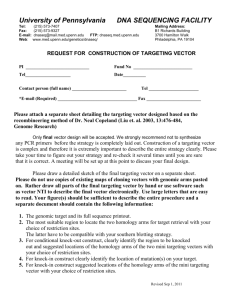 Targeting Vector Construction Request Form