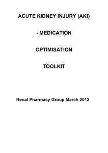 ACUTE KIDNEY INJURY – - The UK Renal Pharmacy Group