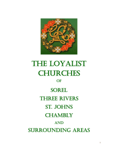 Loyalists Churches Sorel – Three Rivers