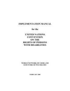 CRPD Manual - the United Nations