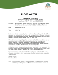 FLOOD WATCH Credit Valley Conservation 1255 Old Derry Road