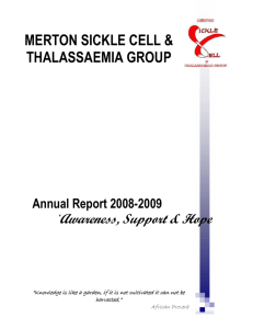 Annual Report 2008 - Merton Sickle Cell & Thalassaemia Group