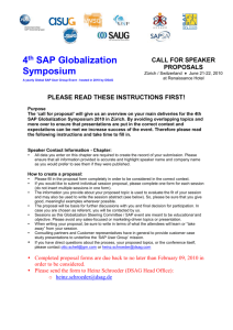 4th SAP Globalization Symposium