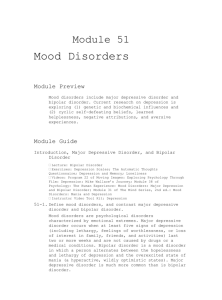Module 51 Mood Disorders Module Preview Mood disorders include