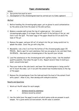 Chromatography Worksheet 2