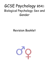 Sex and Gender revision booklet